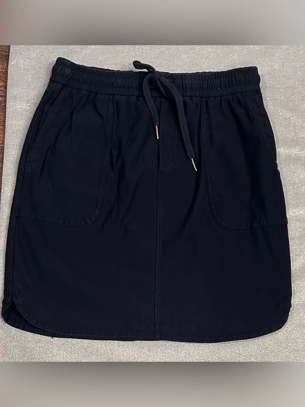 Athleta Black Drawstring Athletic Skirt